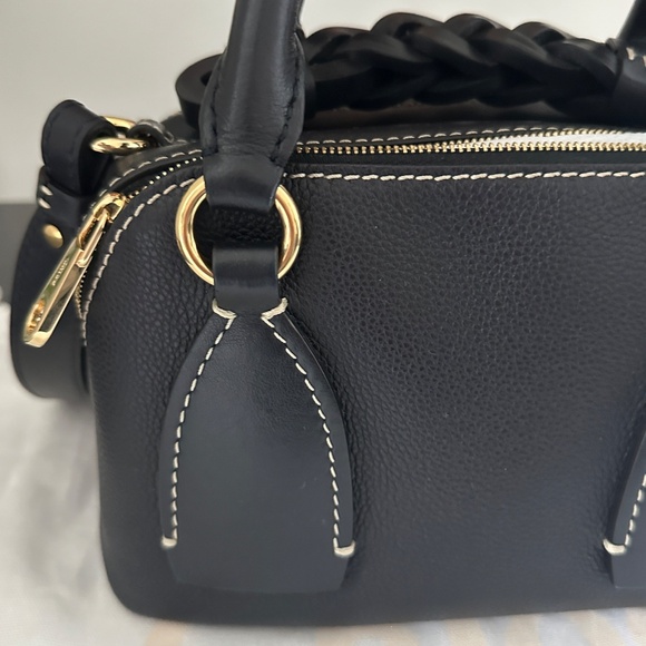 CHLOE 'DARIA' BRAIDED HANDLE GRAIN LEATHER SMALL SHOULDER BAG - Picture 4 of 16